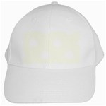 Polka Dots - White on Ivory White Cap