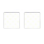Polka Dots - Ivory on White Cufflinks (Square)