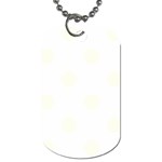 Polka Dots - Ivory on White Dog Tag (Two Sides)