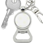 Polka Dots - Ivory on White Bottle Opener Key Chain