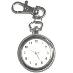 Polka Dots - Ivory on White Key Chain Watch