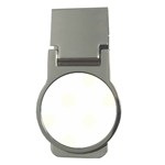 Polka Dots - Ivory on White Money Clip (Round)