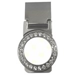 Polka Dots - Ivory on White Money Clip (CZ)