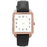 Polka Dots - Ivory on White Rose Gold Leather Watch