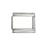Polka Dots - Ivory on White Italian Charm (9mm)