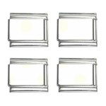 Polka Dots - Ivory on White 9mm Italian Charm (4 pack)