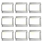Polka Dots - Ivory on White 9mm Italian Charm (9 pack)