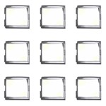 Polka Dots - Ivory on White Mega Link Italian Charm (9 pack)
