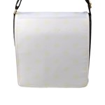 Polka Dots - Ivory on White Flap Closure Messenger Bag (L)
