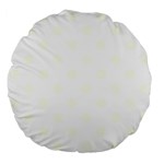 Polka Dots - Ivory on White Large 18  Premium Flano Round Cushion