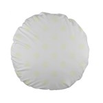 Polka Dots - Ivory on White Standard 15  Premium Round Cushion