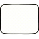 Polka Dots - Ivory on White Fleece Blanket (Mini)