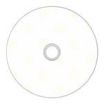 Polka Dots - Ivory on White CD Wall Clock