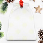Polka Dots - Ivory on White Ornament (Bell)