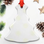 Polka Dots - Ivory on White Ornament (Christmas Tree)