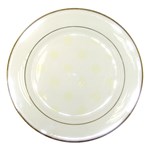 Polka Dots - Ivory on White Porcelain Plate