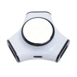 Polka Dots - Ivory on White Portable USB Hub (One Side)