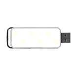 Polka Dots - Ivory on White Portable USB Flash (Two Sides)