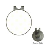 Polka Dots - Ivory on White Golf Ball Marker Hat Clip