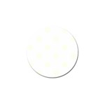 Polka Dots - Ivory on White Golf Ball Marker