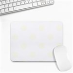 Polka Dots - Ivory on White Small Mousepad