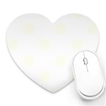 Polka Dots - Ivory on White Heart Mousepad