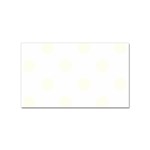 Polka Dots - Ivory on White Sticker (Rectangular)