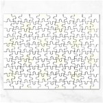 Polka Dots - Ivory on White Jigsaw Puzzle (Rectangular)