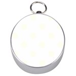 Polka Dots - Ivory on White Silver Compass