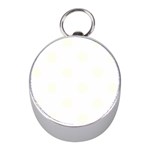 Polka Dots - Ivory on White Silver Compass (Mini)