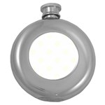 Polka Dots - Ivory on White Hip Flask (5 oz)