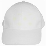 Polka Dots - Ivory on White White Cap