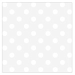 Polka Dots - White on White Smoke Large Satin Scarf (Square)