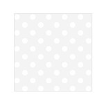 Polka Dots - White on White Smoke Small Satin Scarf  (Square)