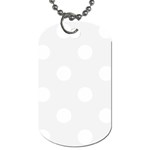 Polka Dots - White on White Smoke Dog Tag (One Side)