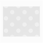 Polka Dots - White on White Smoke Small Glasses Cloth