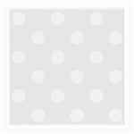 Polka Dots - White on White Smoke Medium Glasses Cloth (2 Sides)