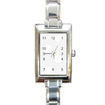 Polka Dots - White on White Smoke Rectangle Italian Charm Watch