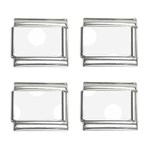 Polka Dots - White on White Smoke 9mm Italian Charm (4 pack)