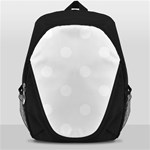 Polka Dots - White on White Smoke Backpack Bag