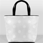 Polka Dots - White on White Smoke Bucket Bag
