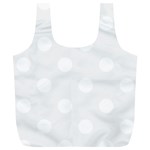 Polka Dots - White on White Smoke Full Print Recycle Bag (XL)