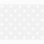 Polka Dots - White on White Smoke Collage 8  x 10 