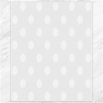 Polka Dots - White on White Smoke Canvas 11  x 14 