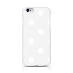 Polka Dots - White on White Smoke Apple iPhone 6/6S Silicone Case (Transparent)