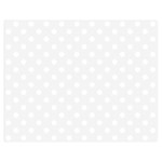 Polka Dots - White on White Smoke Double Sided Flano Blanket (Medium)