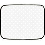 Polka Dots - White on White Smoke Fleece Blanket (Mini)