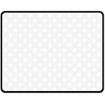 Polka Dots - White on White Smoke Fleece Blanket (Medium) (One Side)