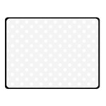 Polka Dots - White on White Smoke Fleece Blanket (Small) (One Side)