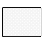 Polka Dots - White on White Smoke Double Sided Fleece Blanket (Small) (Two Sides)